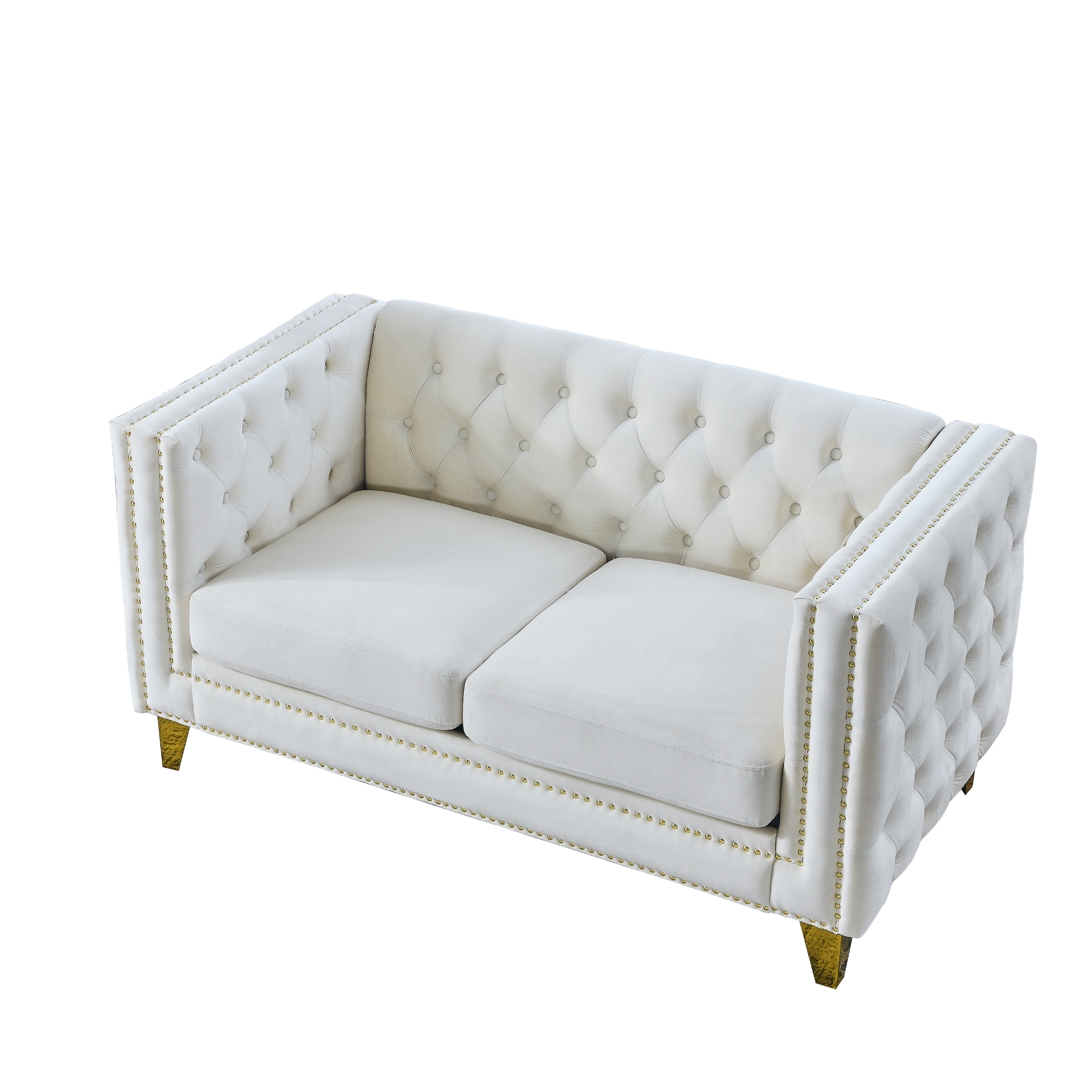 {Contact us for 3D modeling} Velvet Sofa for Living Room, Beige Velvet-2S Sensual Secret Boutique