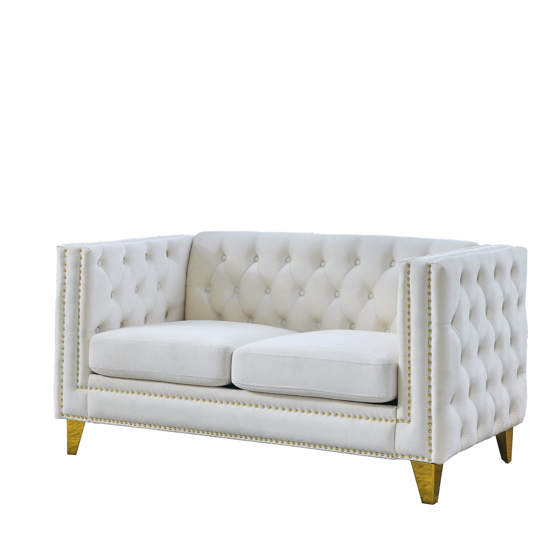 {Contact us for 3D modeling} Velvet Sofa for Living Room, Beige Velvet-2S Sensual Secret Boutique