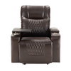 Power Motion Recliner with USB Charging Port and Hidden Arm Storage, Brown Sensual Secret Boutique