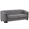 82-Inch Mid Century Modern Sofa | Velvet Upholstered Couch in Gray Sensual Secret Boutique