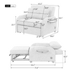 Pull Out Sofa Sleeper 3 in 1 with 2 Wing Table and USB Charge - Grey Sensual Secret Boutique