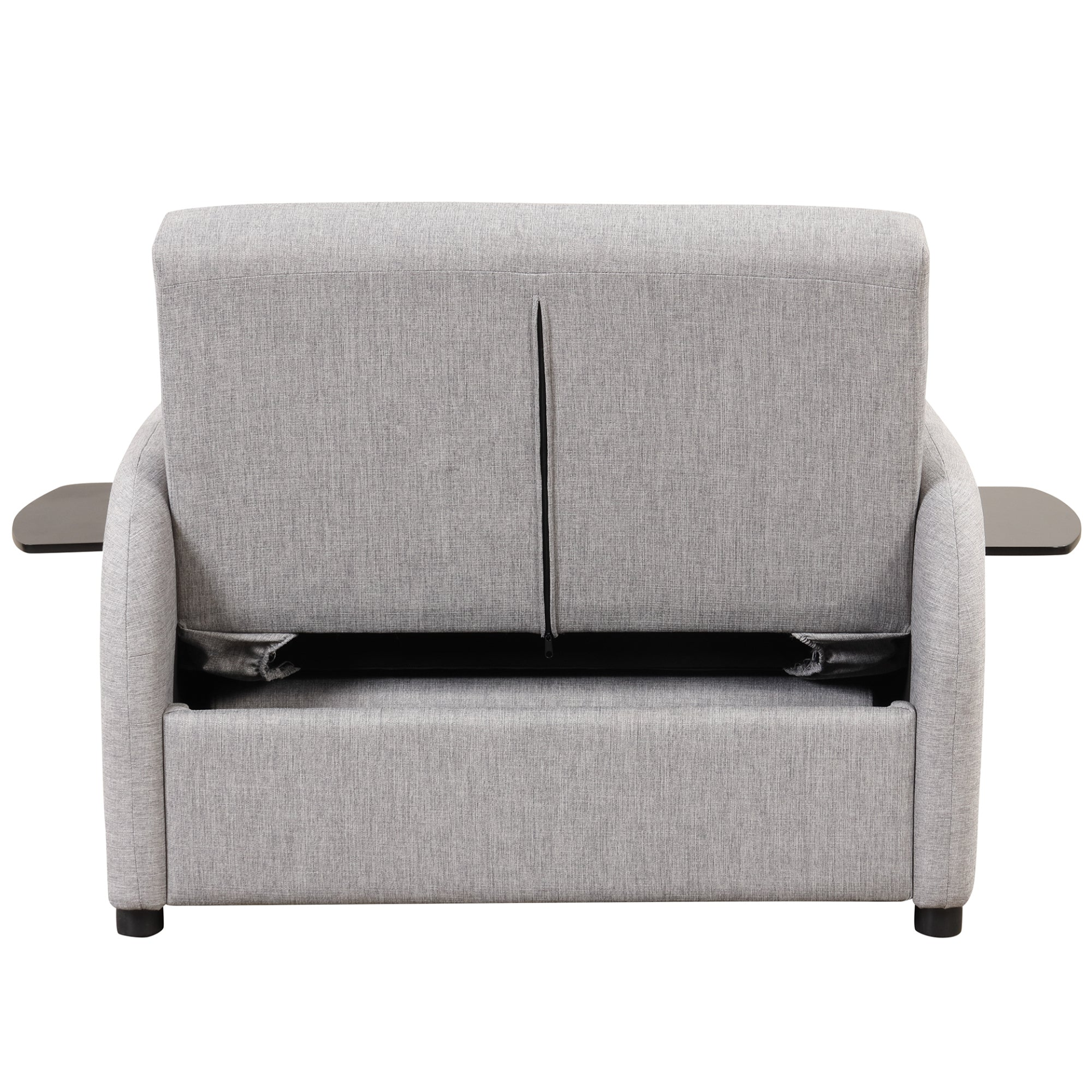 Pull Out Sofa Sleeper 3 in 1 with 2 Wing Table and USB Charge - Grey Sensual Secret Boutique