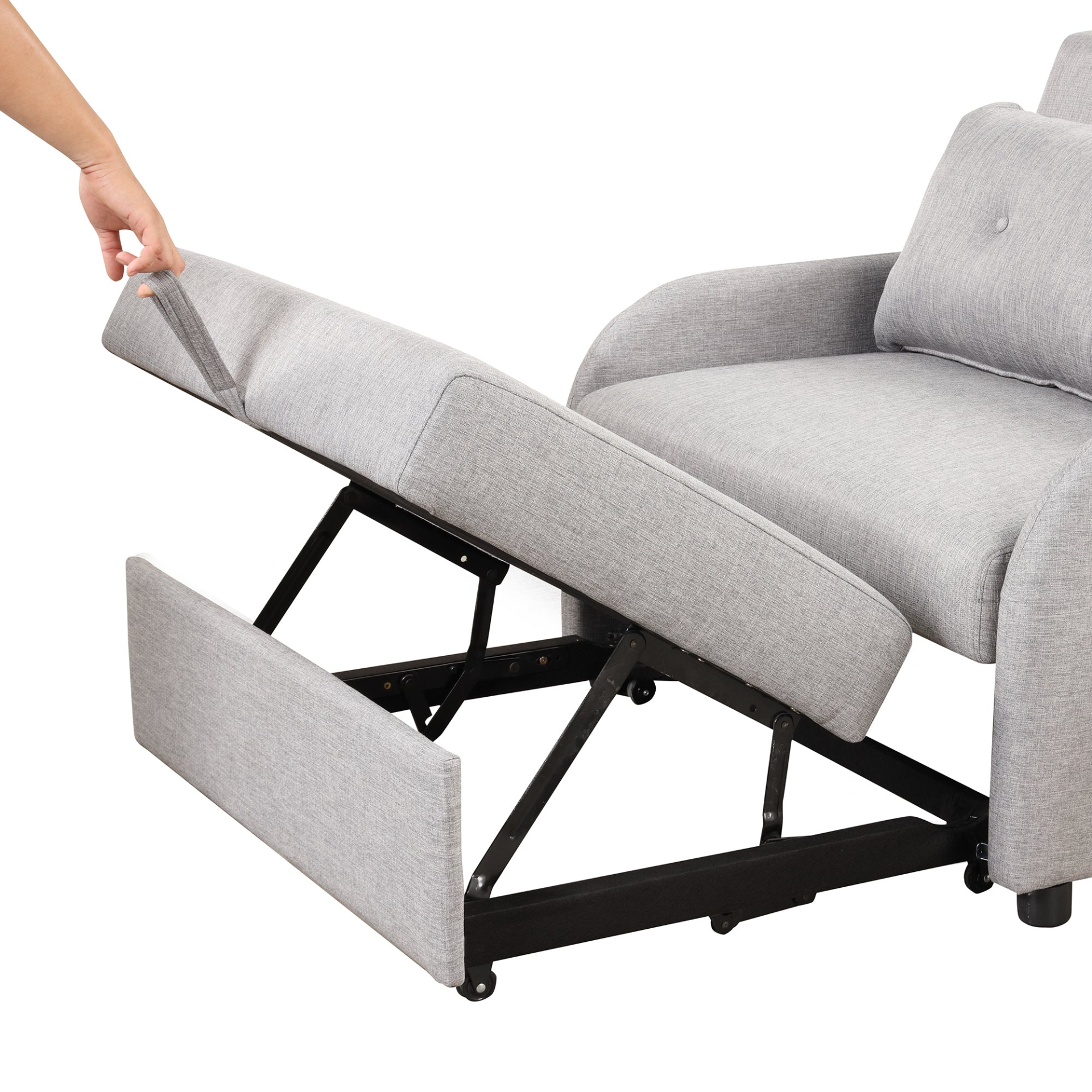 Pull Out Sofa Sleeper 3 in 1 with 2 Wing Table and USB Charge - Grey Sensual Secret Boutique