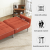 Linen Upholstered Modern Convertible Folding Futon Sofa Bed | Compact Living Space, Apartment, Dorm Sensual Secret Boutique