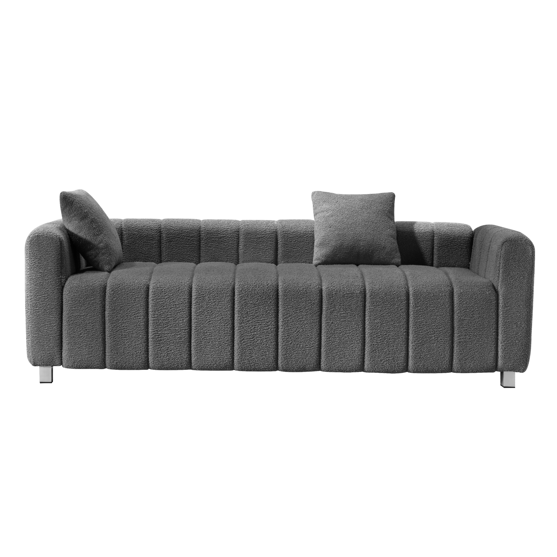 Modern Teddy Velvet Sofa - Exquisite Upholstered Loveseat with Striped Decoration Sensual Secret Boutique