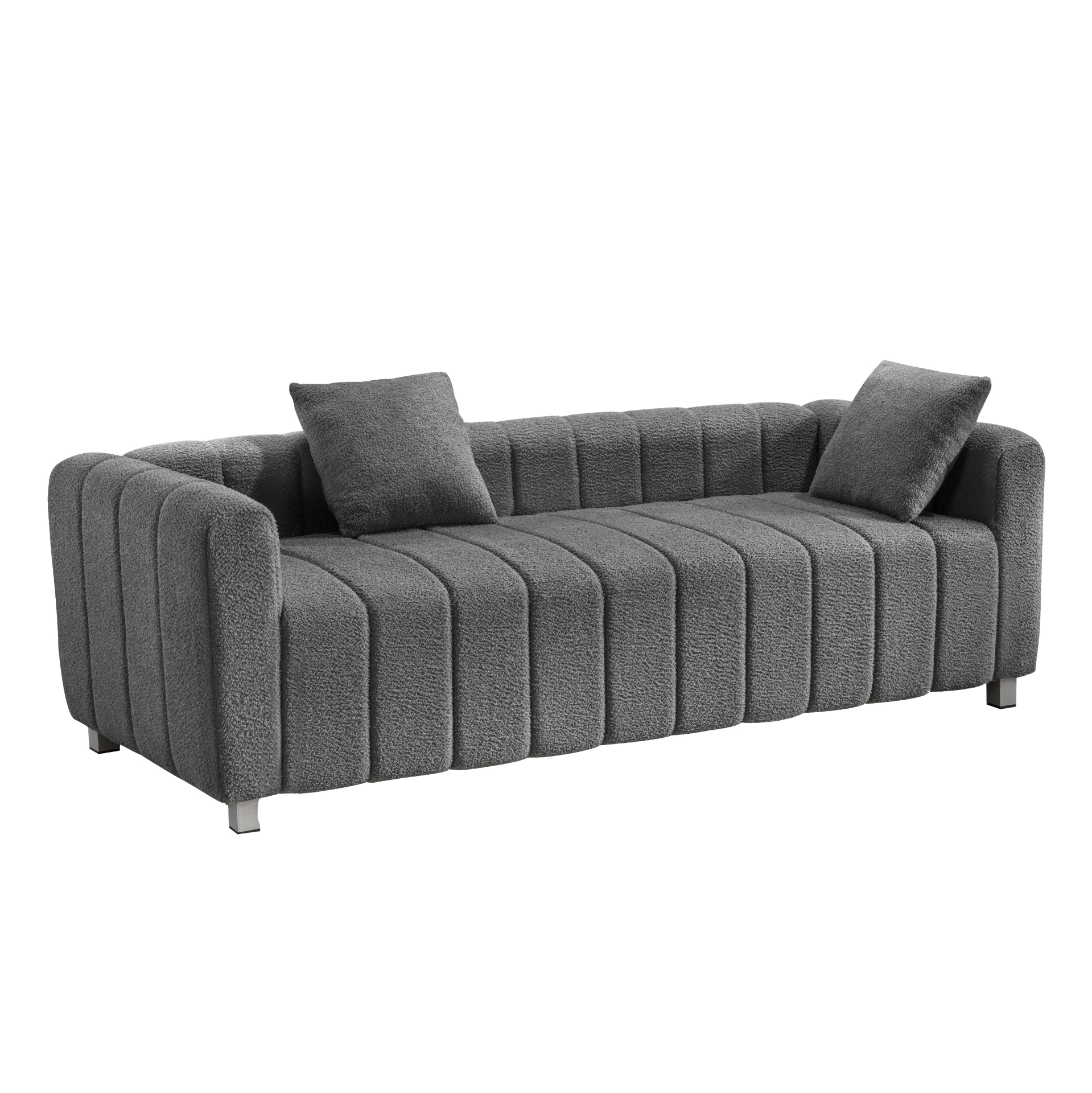 Modern Teddy Velvet Sofa - Exquisite Upholstered Loveseat with Striped Decoration Sensual Secret Boutique