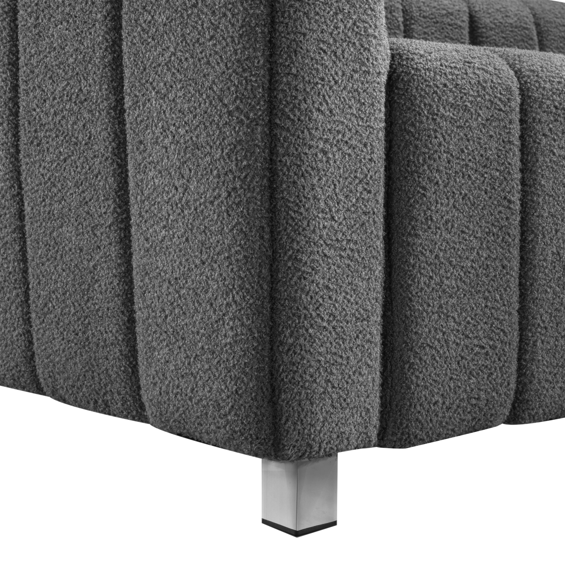 Modern Teddy Velvet Sofa - Exquisite Upholstered Loveseat with Striped Decoration Sensual Secret Boutique