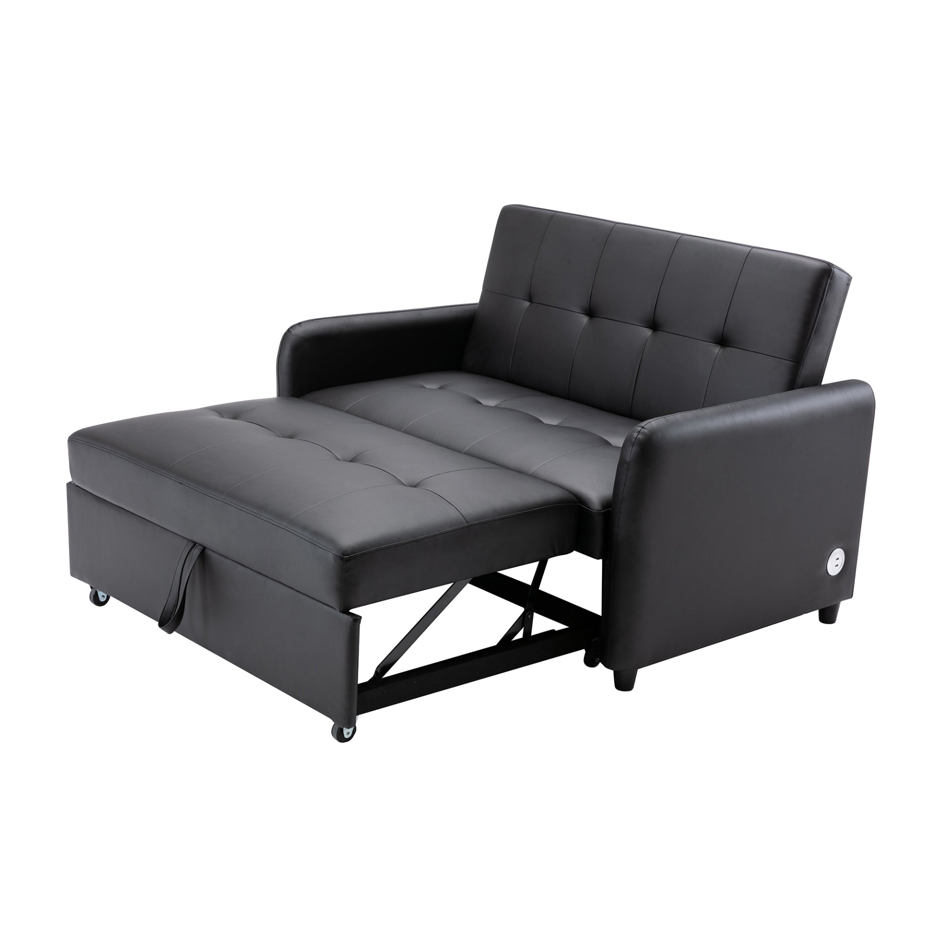 51" Convertible Sleeper Bed, Adjustable Oversized Armchair with Dual USB Ports Sensual Secret Boutique