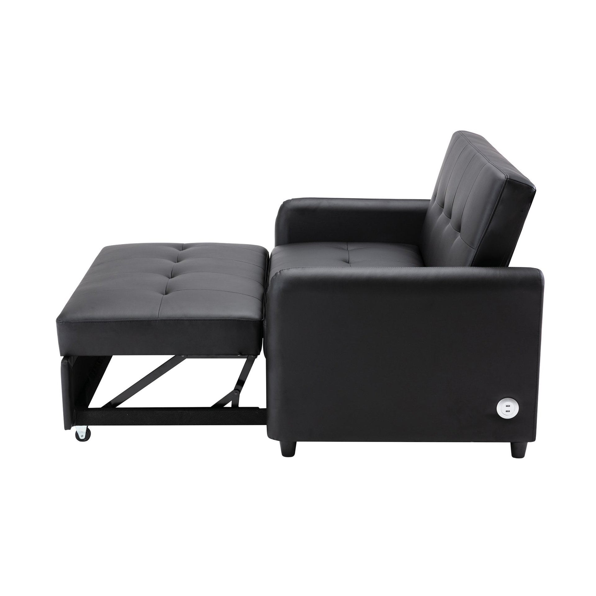 51" Convertible Sleeper Bed, Adjustable Oversized Armchair with Dual USB Ports Sensual Secret Boutique