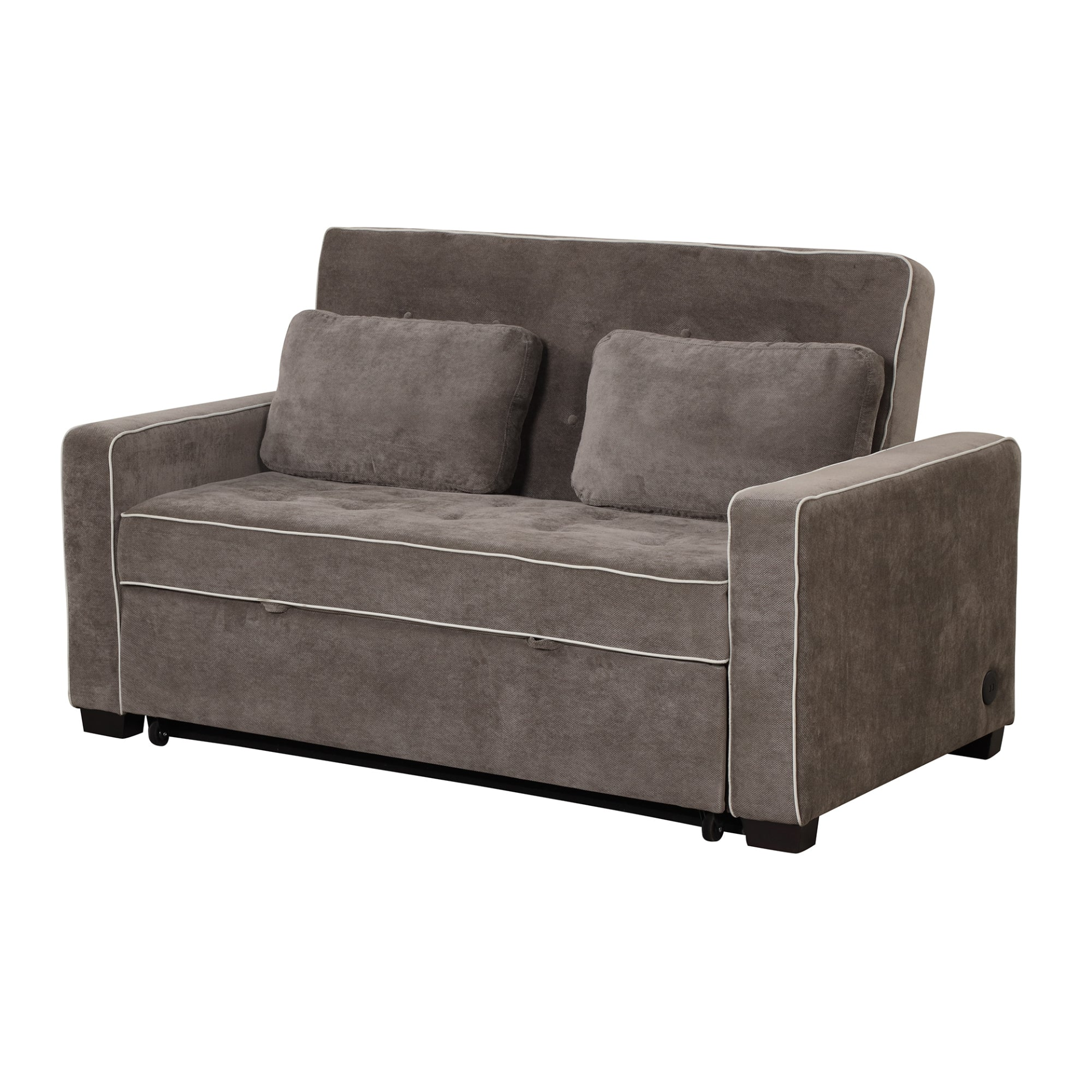 Upgrade Your Living Room with the 65.7" Linen Upholstered Sleeper Bed - Pull Out Sofa Bed Couch with Dual USB Charging Port Sensual Secret Boutique