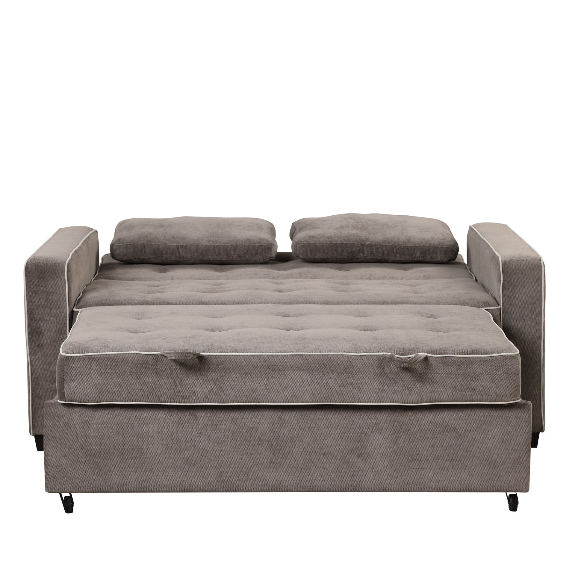 Upgrade Your Living Room with the 65.7" Linen Upholstered Sleeper Bed - Pull Out Sofa Bed Couch with Dual USB Charging Port Sensual Secret Boutique