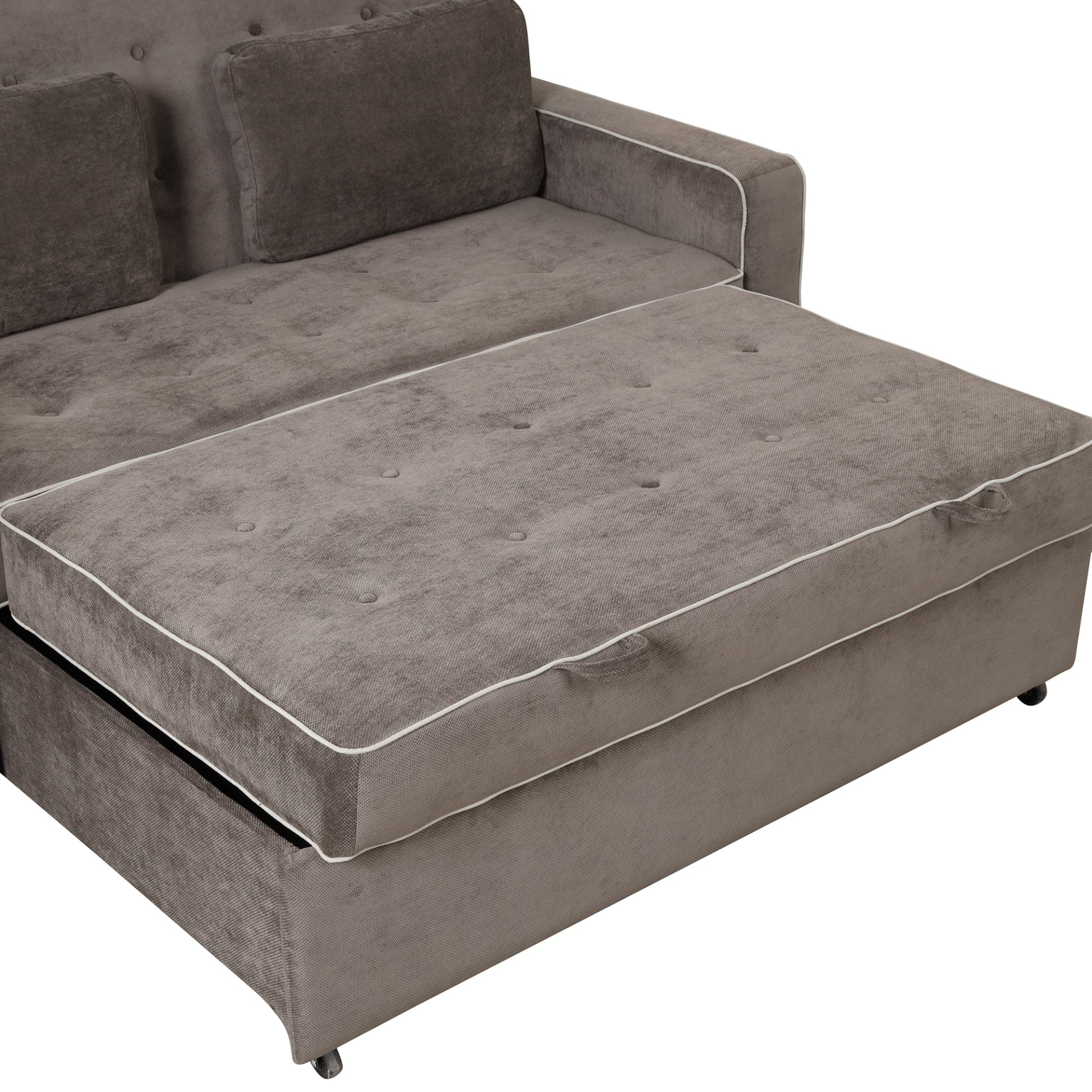 Upgrade Your Living Room with the 65.7" Linen Upholstered Sleeper Bed - Pull Out Sofa Bed Couch with Dual USB Charging Port Sensual Secret Boutique