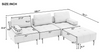 100.7'' L-Shape Sectional Sofa | Comfortable Fabric, Removable Ottoman, Grey Sensual Secret Boutique