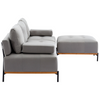 100.7'' L-Shape Sectional Sofa | Comfortable Fabric, Removable Ottoman, Grey Sensual Secret Boutique