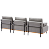 100.7'' L-Shape Sectional Sofa | Comfortable Fabric, Removable Ottoman, Grey Sensual Secret Boutique