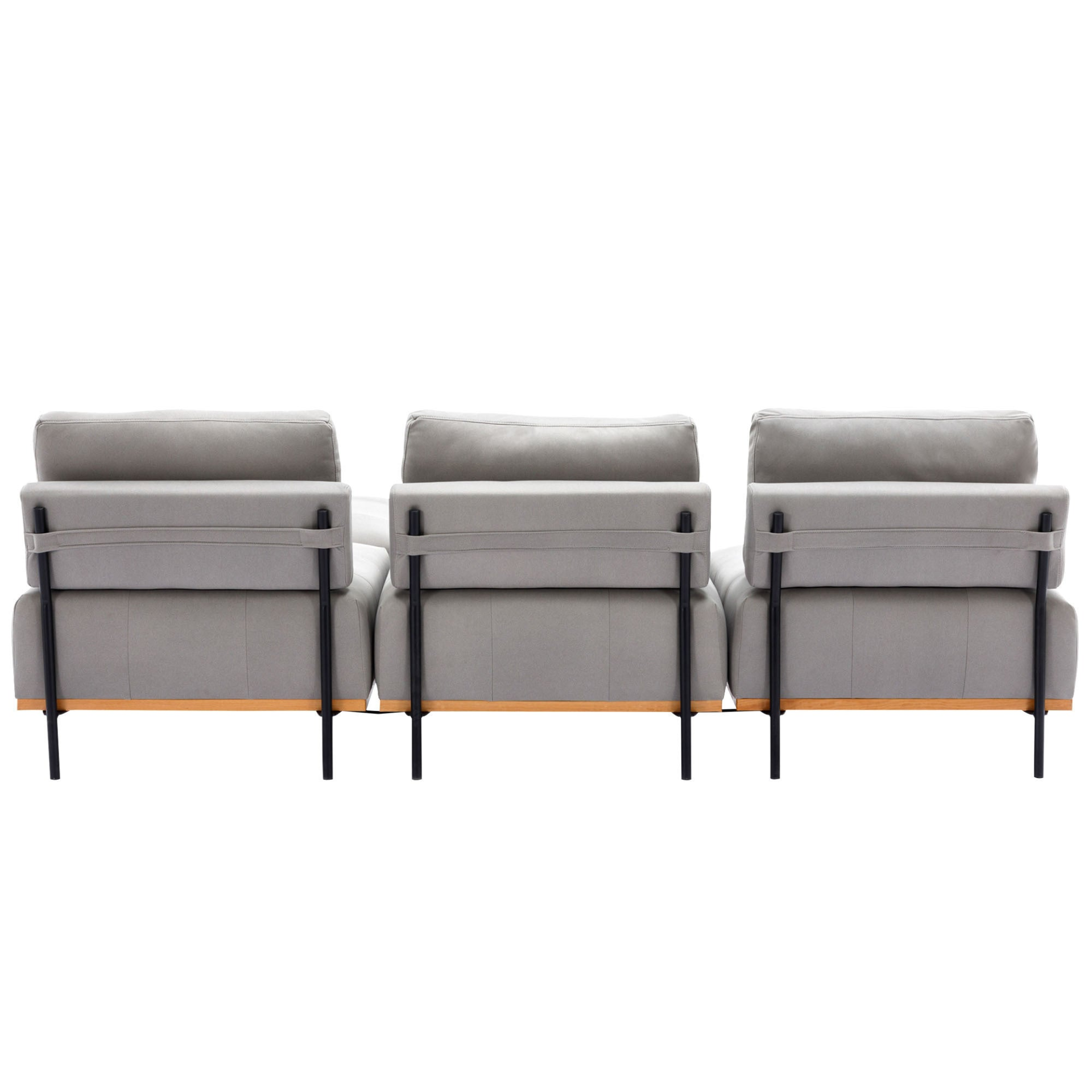 100.7'' L-Shape Sectional Sofa | Comfortable Fabric, Removable Ottoman, Grey Sensual Secret Boutique