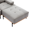 100.7'' L-Shape Sectional Sofa | Comfortable Fabric, Removable Ottoman, Grey Sensual Secret Boutique