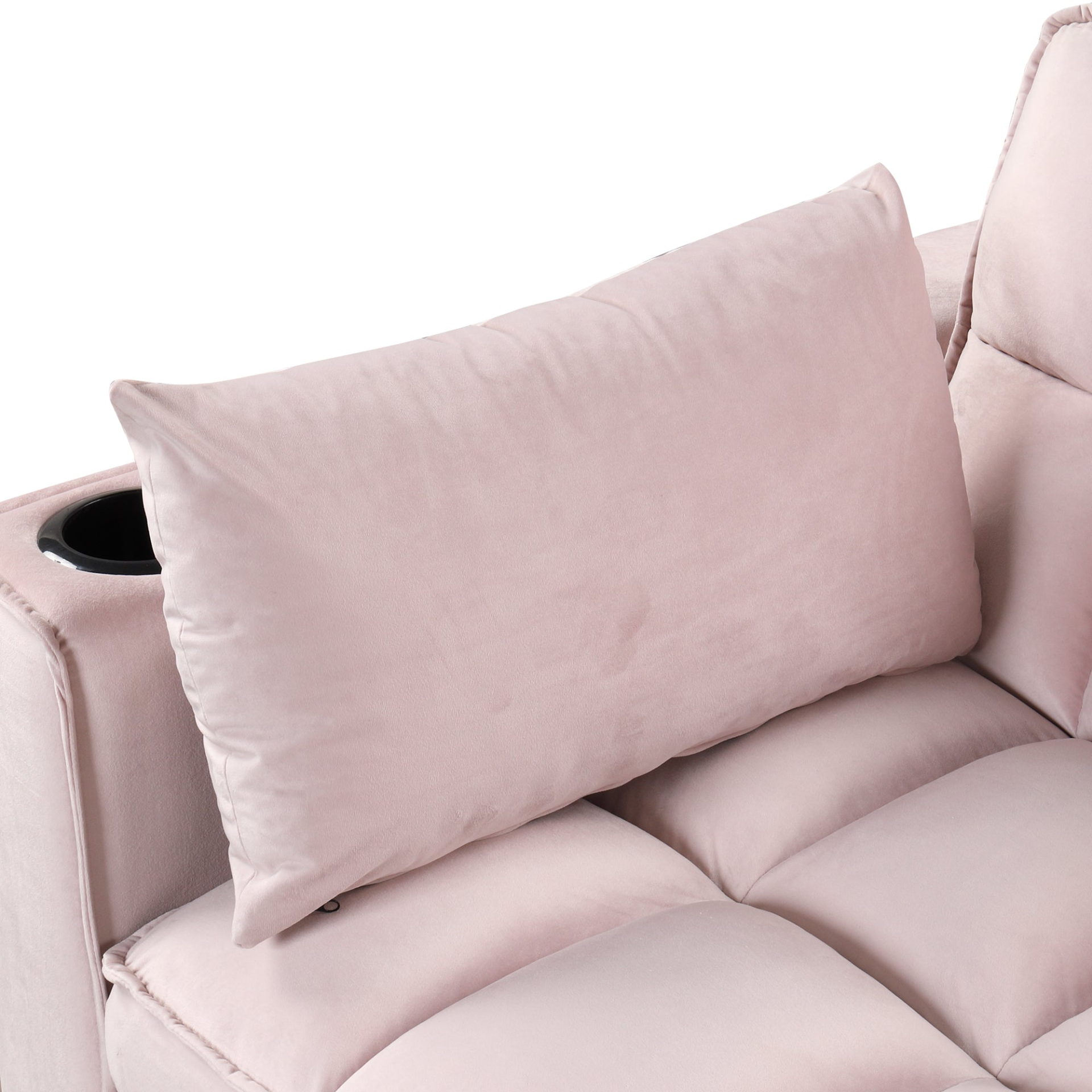 55.3" 4-1 Multi-functional Sofa Bed with Cup Holder and USB Port - Pink Sensual Secret Boutique