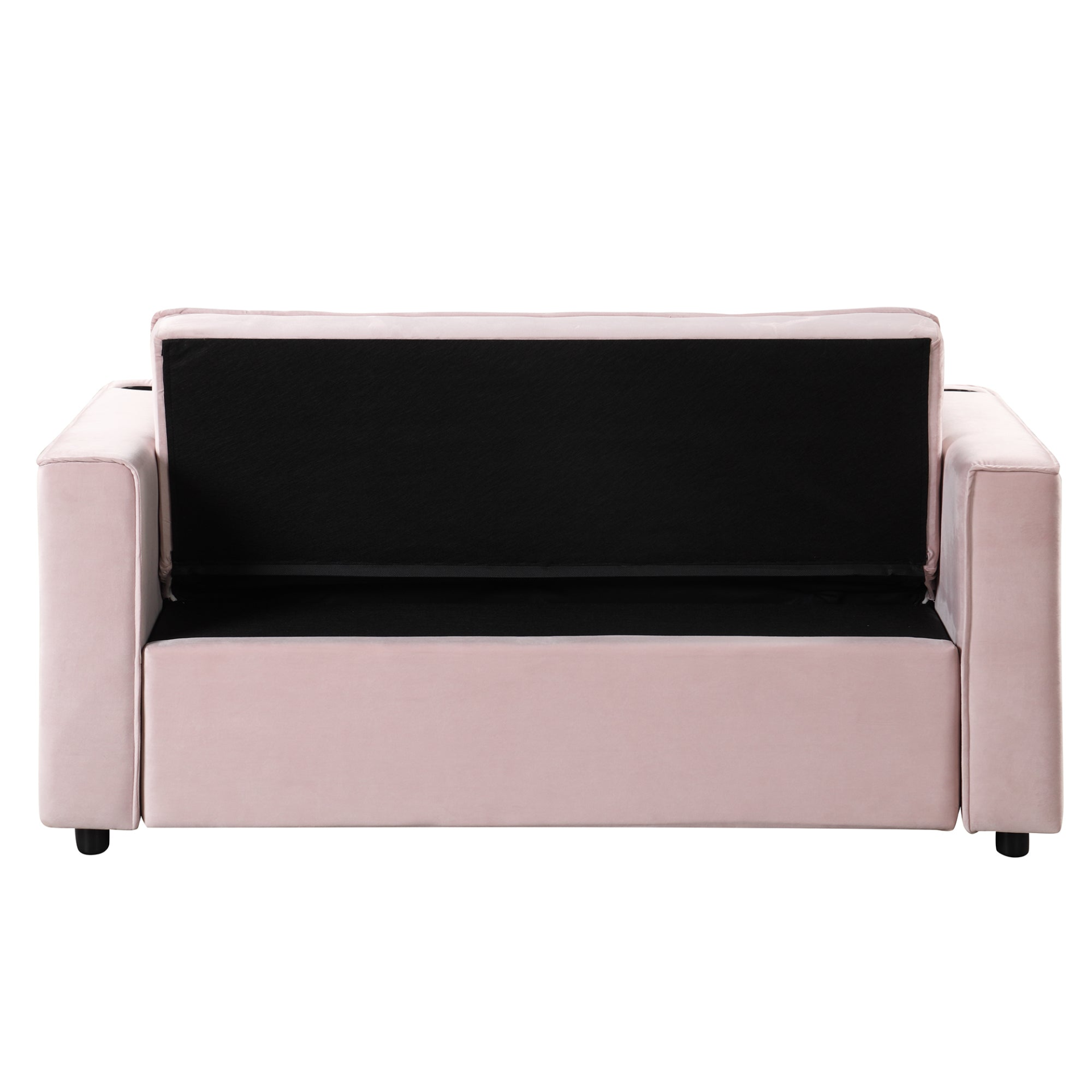 55.3" 4-1 Multi-functional Sofa Bed with Cup Holder and USB Port - Pink Sensual Secret Boutique