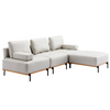 100.7'' L-Shape Sectional Sofa with Removable Ottoman - Comfortable Fabric, Beige Sensual Secret Boutique