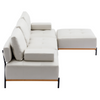 100.7'' L-Shape Sectional Sofa with Removable Ottoman - Comfortable Fabric, Beige Sensual Secret Boutique