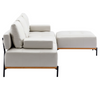 100.7'' L-Shape Sectional Sofa with Removable Ottoman - Comfortable Fabric, Beige Sensual Secret Boutique