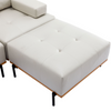 100.7'' L-Shape Sectional Sofa with Removable Ottoman - Comfortable Fabric, Beige Sensual Secret Boutique