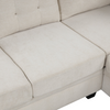 Modern U-Shaped Corner Sectional Sofa Upholstered Linen Fabric Couch - Beige Sensual Secret Boutique