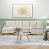 Modern U-Shaped Corner Sectional Sofa Upholstered Linen Fabric Couch - Beige Sensual Secret Boutique