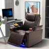 Power Motion Recliner with USB Charging Port and Hidden Arm Storage, Brown Sensual Secret Boutique