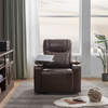 Power Motion Recliner with USB Charging Port and Hidden Arm Storage, Brown Sensual Secret Boutique