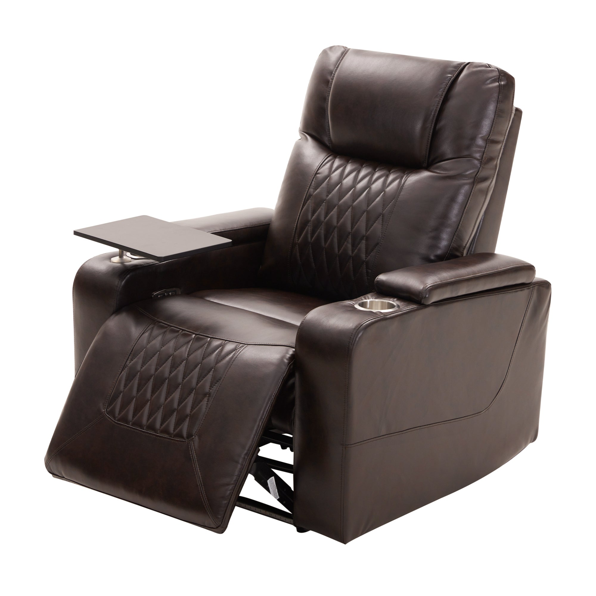 Power Motion Recliner with USB Charging Port and Hidden Arm Storage, Brown Sensual Secret Boutique