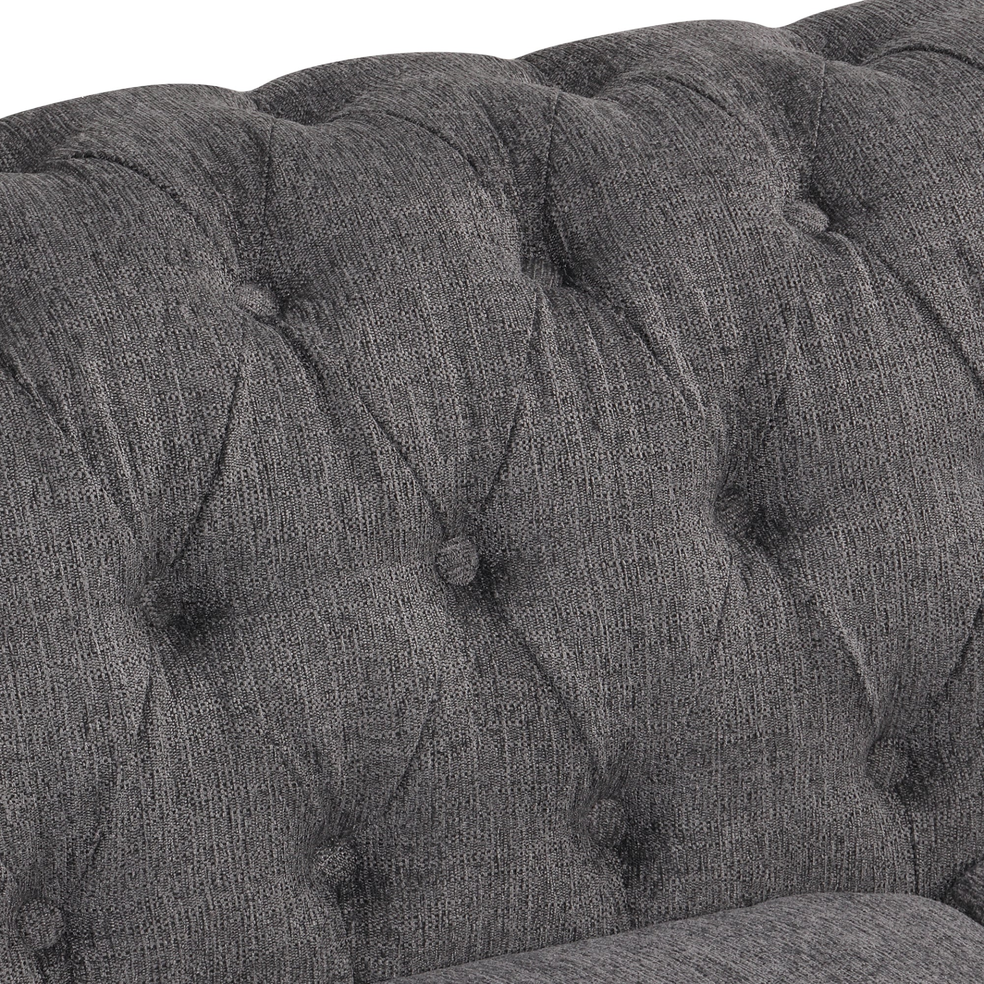 60" Modern Sofa Dutch Plush Upholstered Sofa, Solid Wood Legs, Buttoned Tufted Backrest, Gray Sensual Secret Boutique