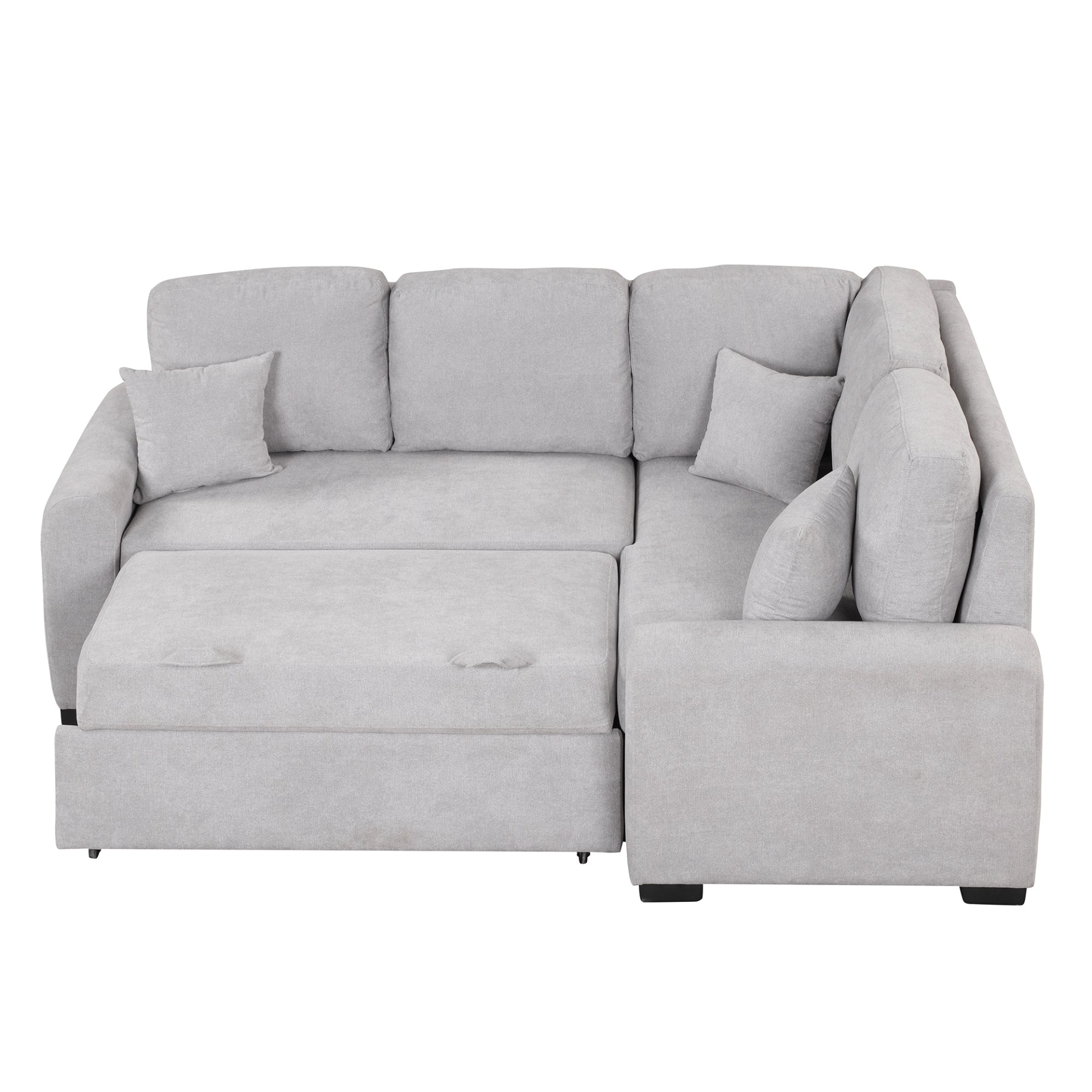 87.4" Sectional Sleeper Sofa with USB Charging Port and Plug Outlet Sensual Secret Boutique