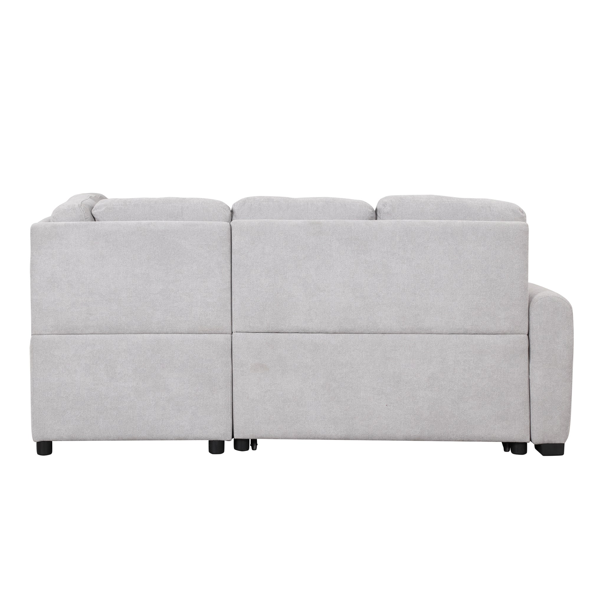 87.4" Sectional Sleeper Sofa with USB Charging Port and Plug Outlet Sensual Secret Boutique