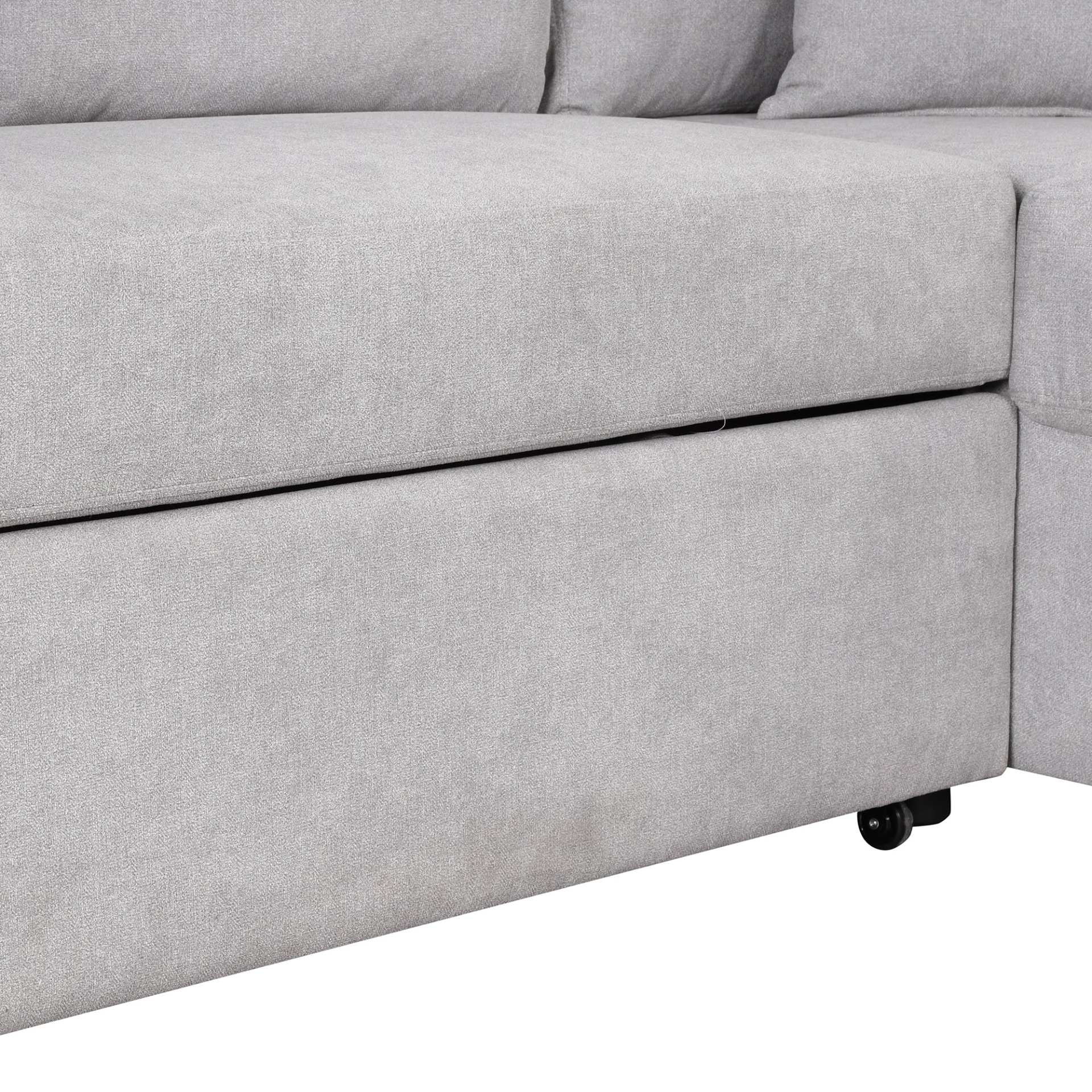 87.4" Sectional Sleeper Sofa with USB Charging Port and Plug Outlet Sensual Secret Boutique