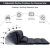 Lazy Sofa Adjustable Folding Futon Sofa Video Gaming Sofa with Two Pillows Sensual Secret Boutique