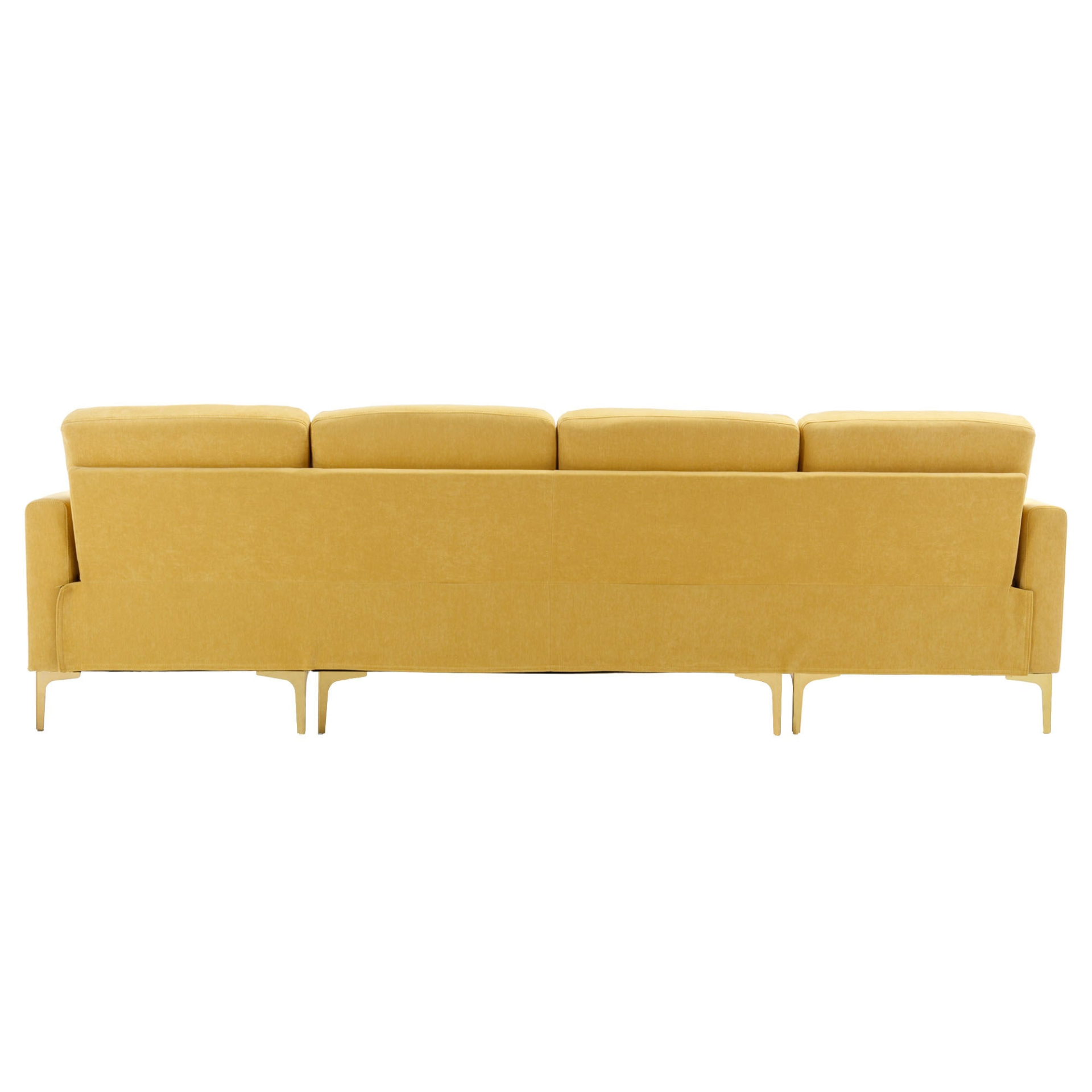 110" L-Shape Convertible Sectional Sofa Couch with Movable Ottoman, Yellow - Elegant and Comfortable | YourStore Sensual Secret Boutique