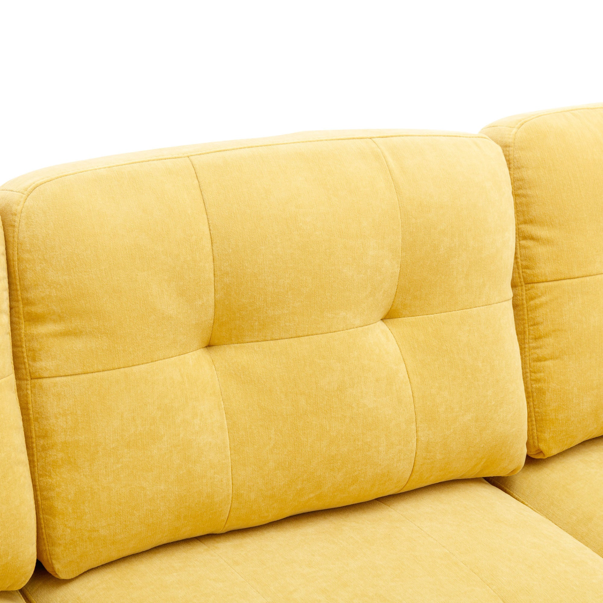 110" L-Shape Convertible Sectional Sofa Couch with Movable Ottoman, Yellow - Elegant and Comfortable | YourStore Sensual Secret Boutique