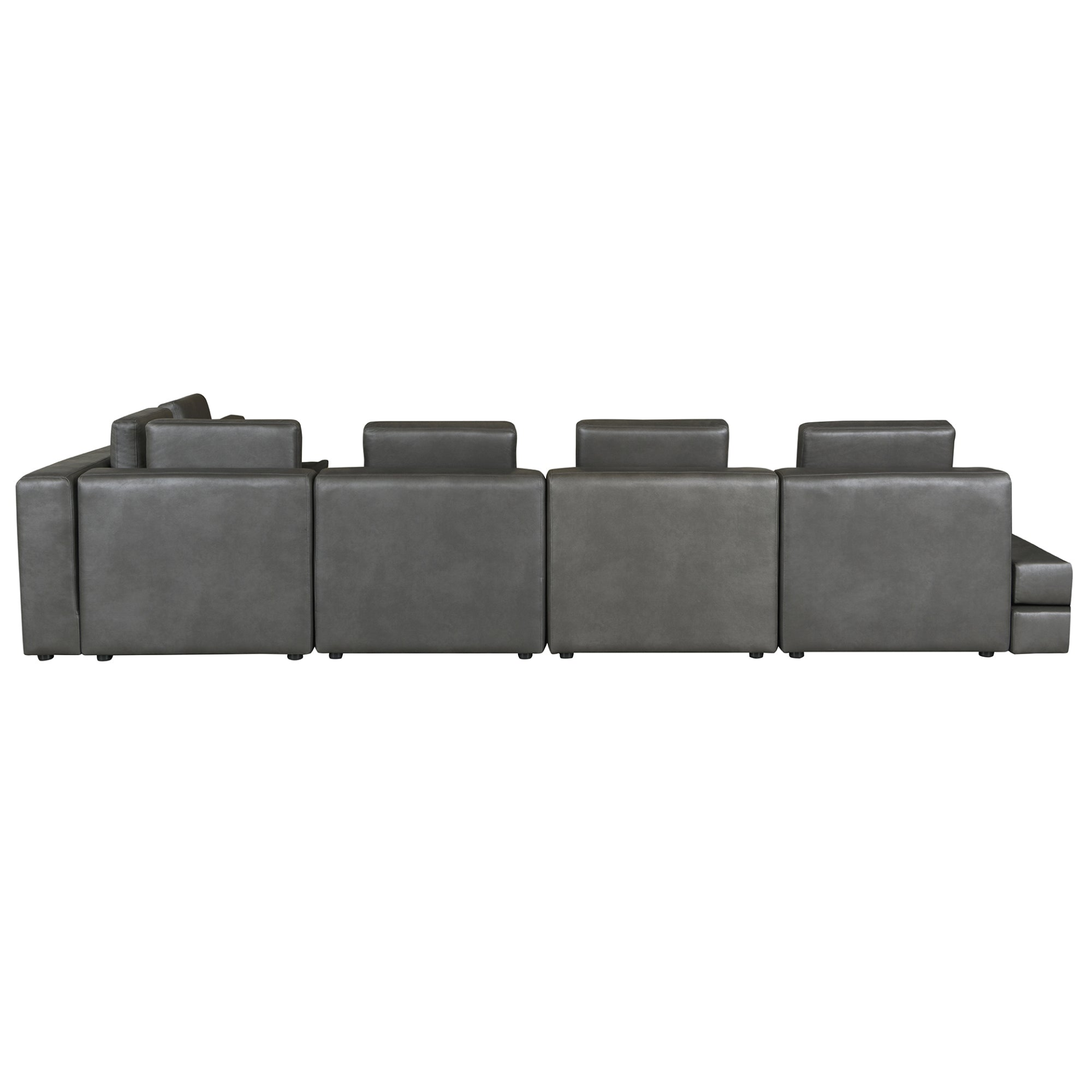 112.7" Modular Sectional Sofa Corner Sofa Chaise Lounge with Movable Ottoman for Living Room - Black | Elegant Home Decor Sensual Secret Boutique