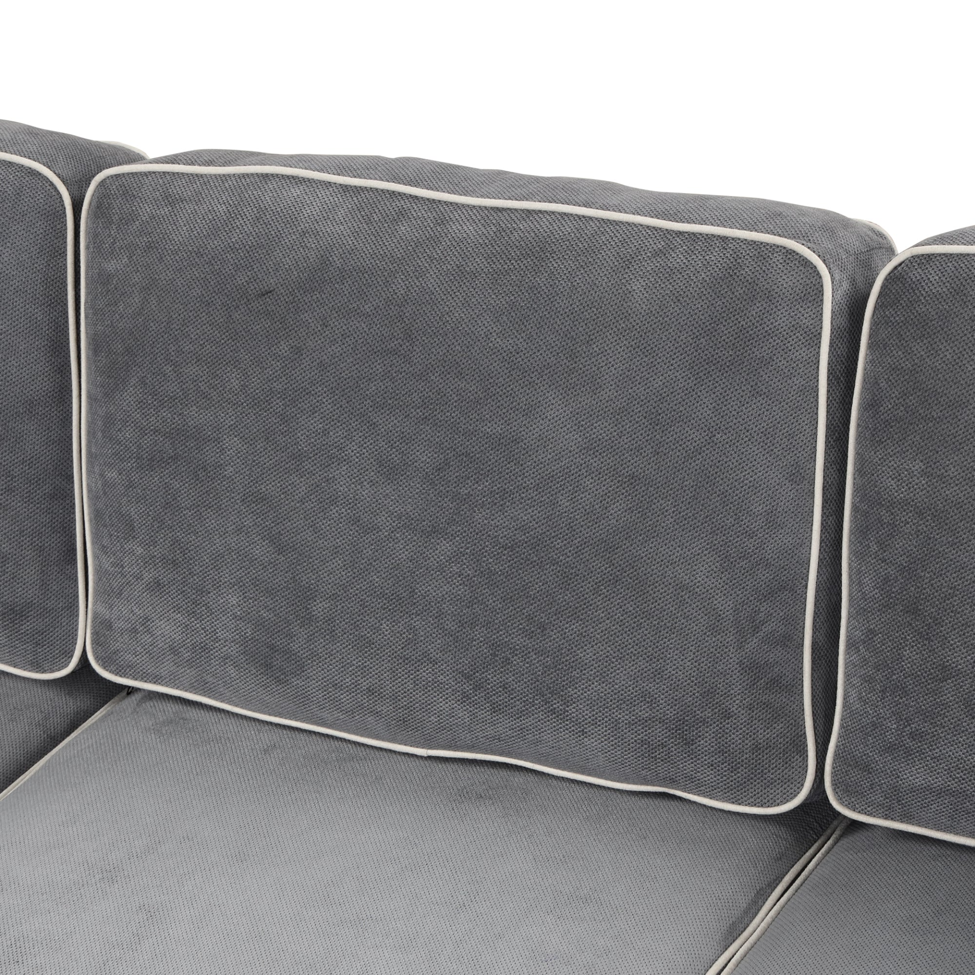 83" L-Shaped Pull Out Sofa Bed Modern Convertible Sleeper Sofa with USB Ports, Power Sockets, and Pillows - Gray Sensual Secret Boutique