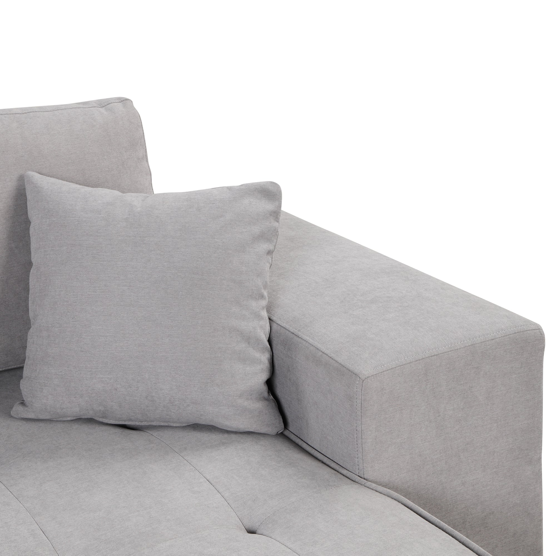 104" Pull Out Sleeper Sofa Reversible L-Shape Sectional Couch - Gray Sensual Secret Boutique