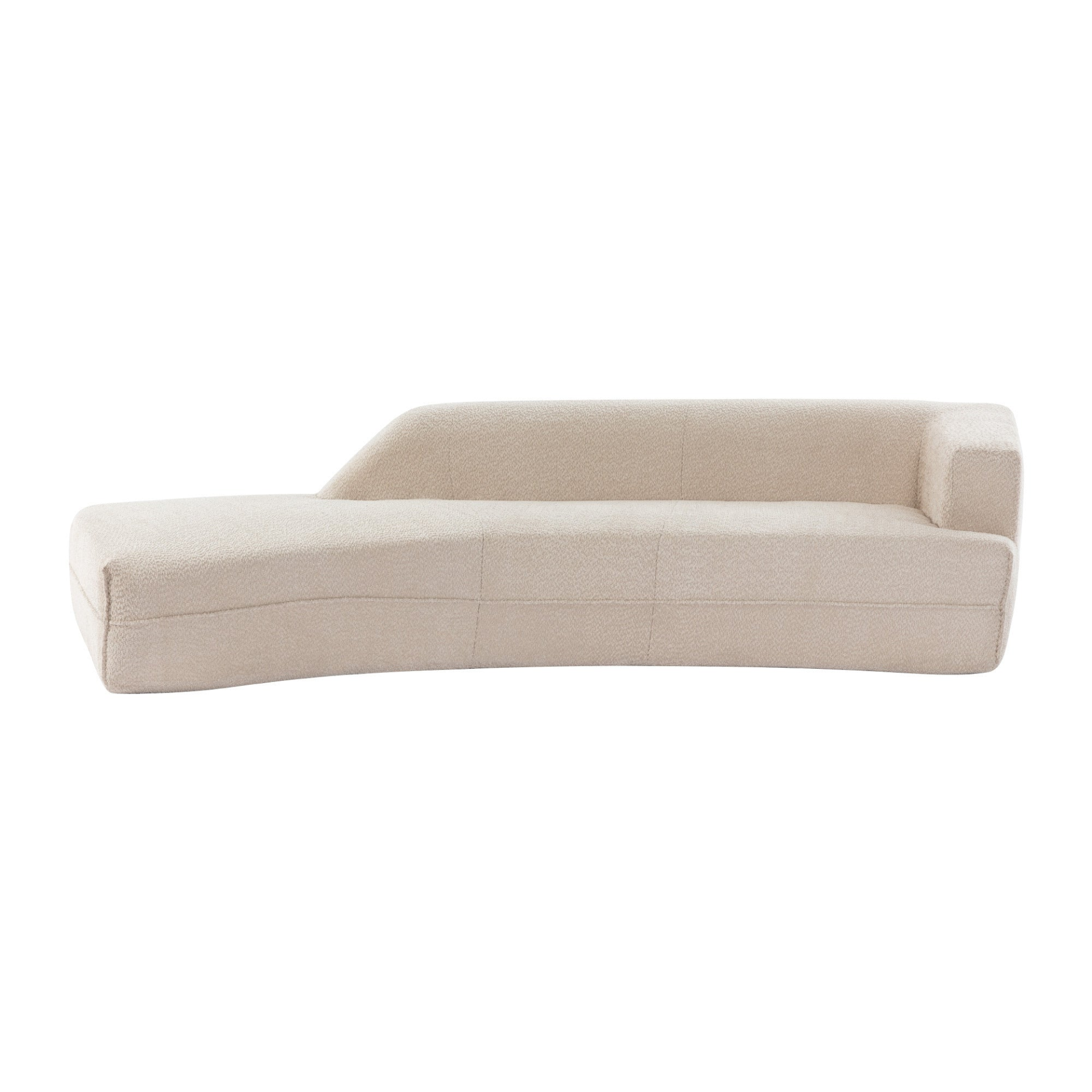 109.4" Curved Chaise Lounge | Modern Indoor Sofa Couch | Beige Sensual Secret Boutique