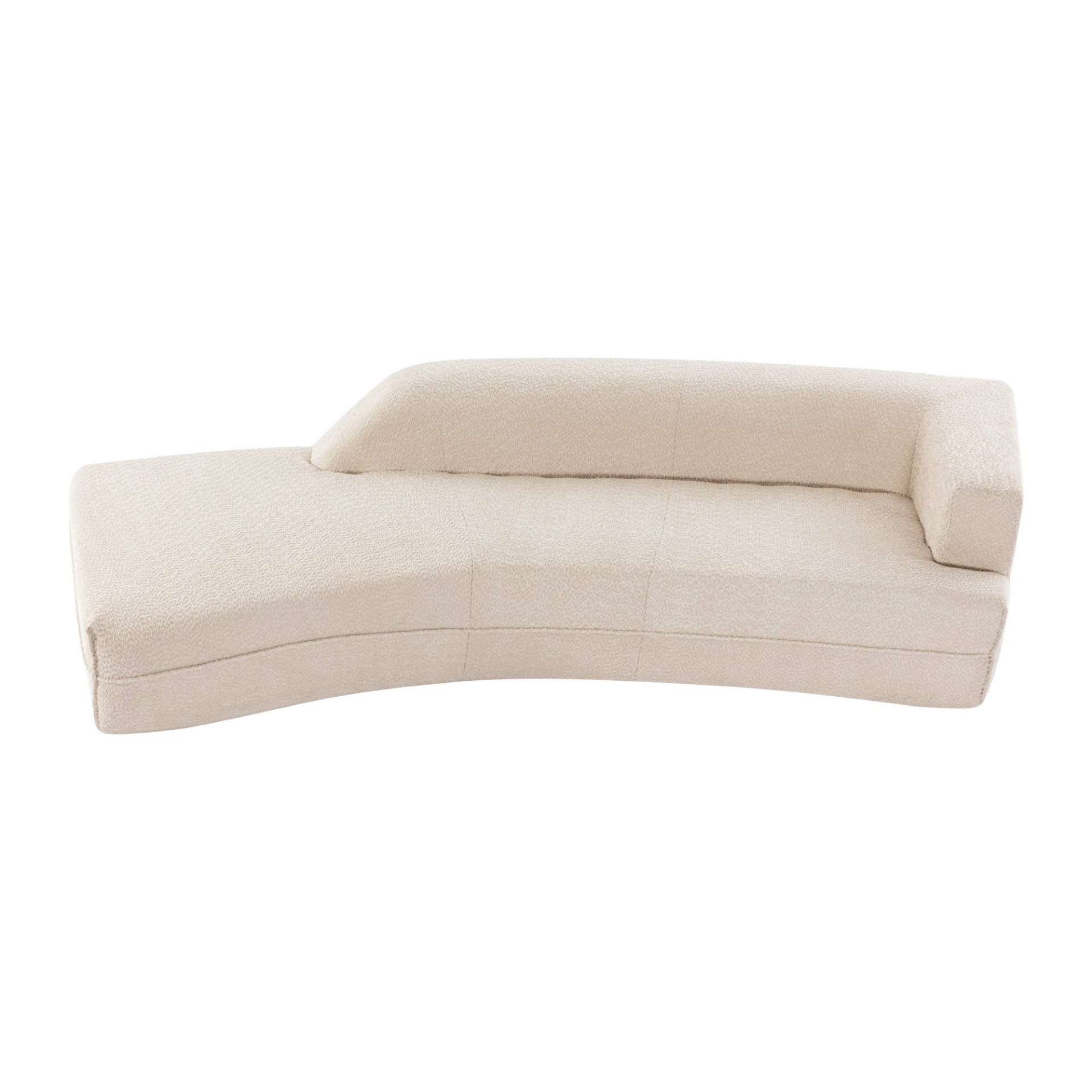 109.4" Curved Chaise Lounge | Modern Indoor Sofa Couch | Beige Sensual Secret Boutique