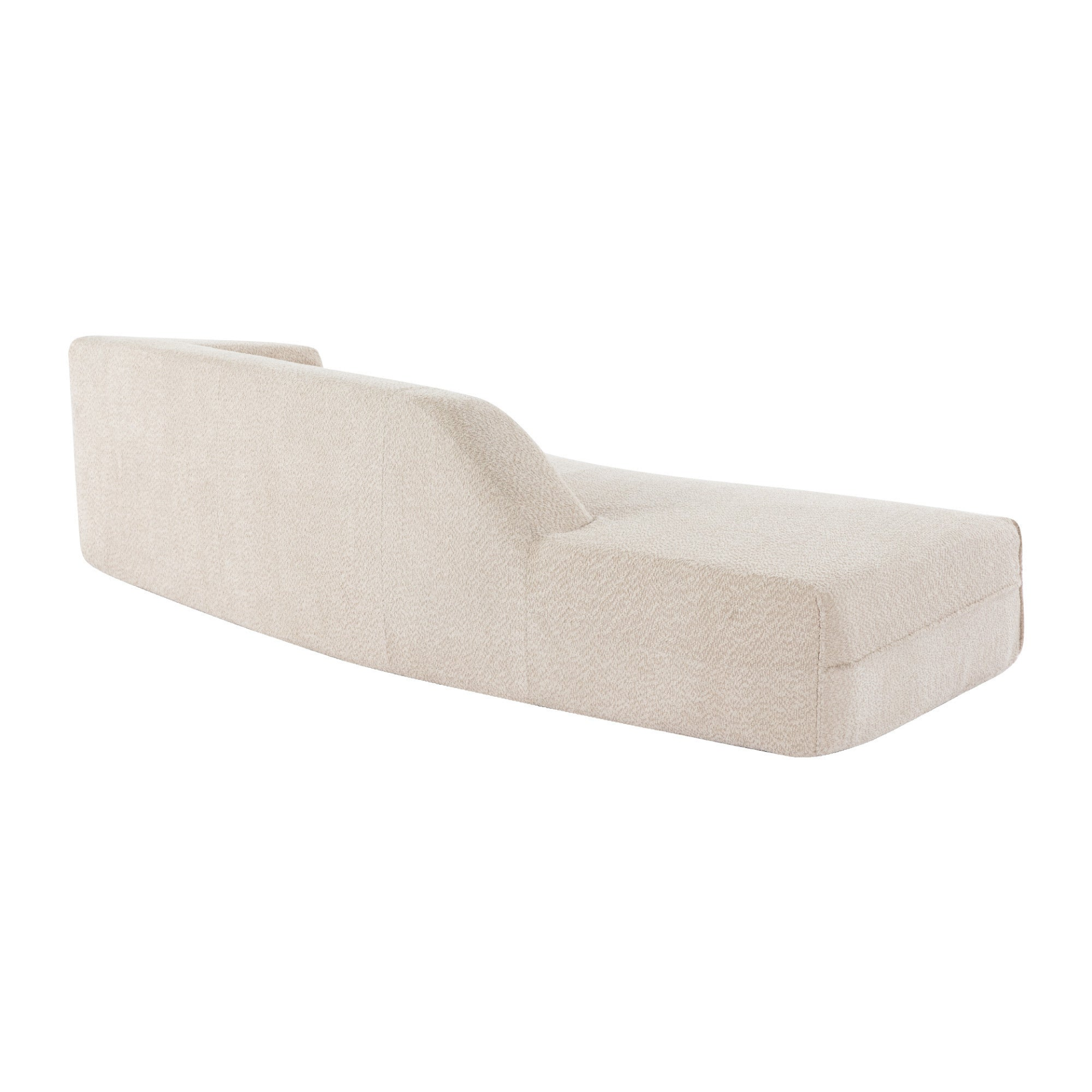 109.4" Curved Chaise Lounge | Modern Indoor Sofa Couch | Beige Sensual Secret Boutique