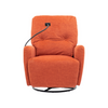 270 Degree Swivel Electric Recliner Home Theater Seating Single Reclining Sofa Rocking Motion Recliner with Phone Holder - Orange Sensual Secret Boutique