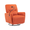 270 Degree Swivel Electric Recliner Home Theater Seating Single Reclining Sofa Rocking Motion Recliner with Phone Holder - Orange Sensual Secret Boutique