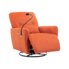 270 Degree Swivel Electric Recliner Home Theater Seating Single Reclining Sofa Rocking Motion Recliner with Phone Holder - Orange Sensual Secret Boutique