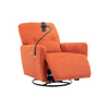 270 Degree Swivel Electric Recliner Home Theater Seating Single Reclining Sofa Rocking Motion Recliner with Phone Holder - Orange Sensual Secret Boutique