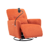 270 Degree Swivel Electric Recliner Home Theater Seating Single Reclining Sofa Rocking Motion Recliner with Phone Holder - Orange Sensual Secret Boutique